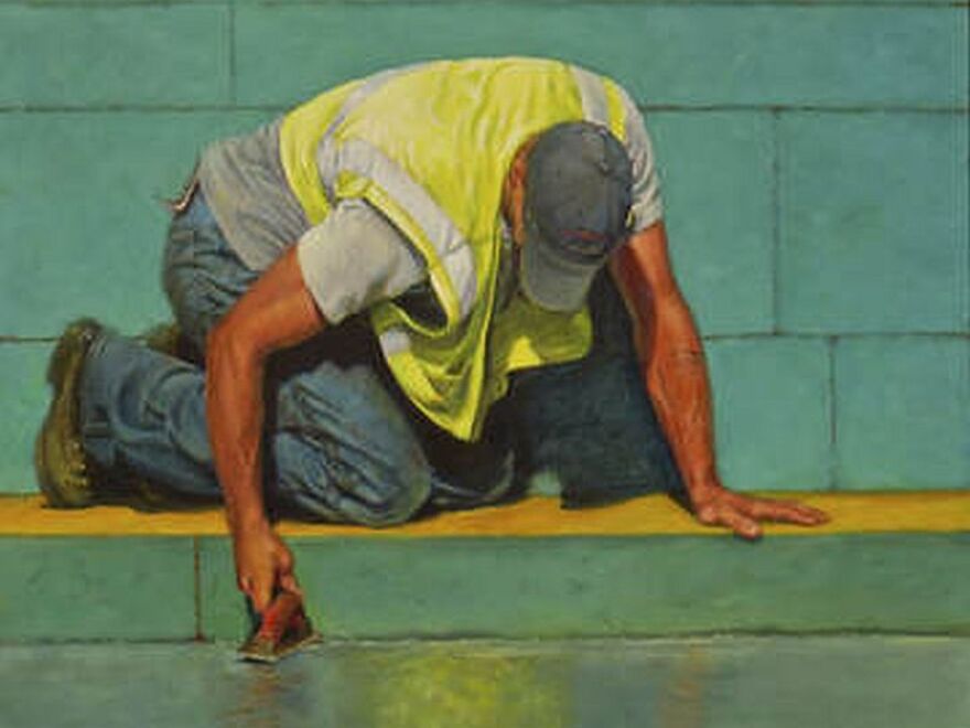 'Wet Cement' by figurative artist Heidi Broner is part of an exhibit titled, 'New American Realism,' up now through Dec. 22 at the TW Wood Gallery in Montpelier.