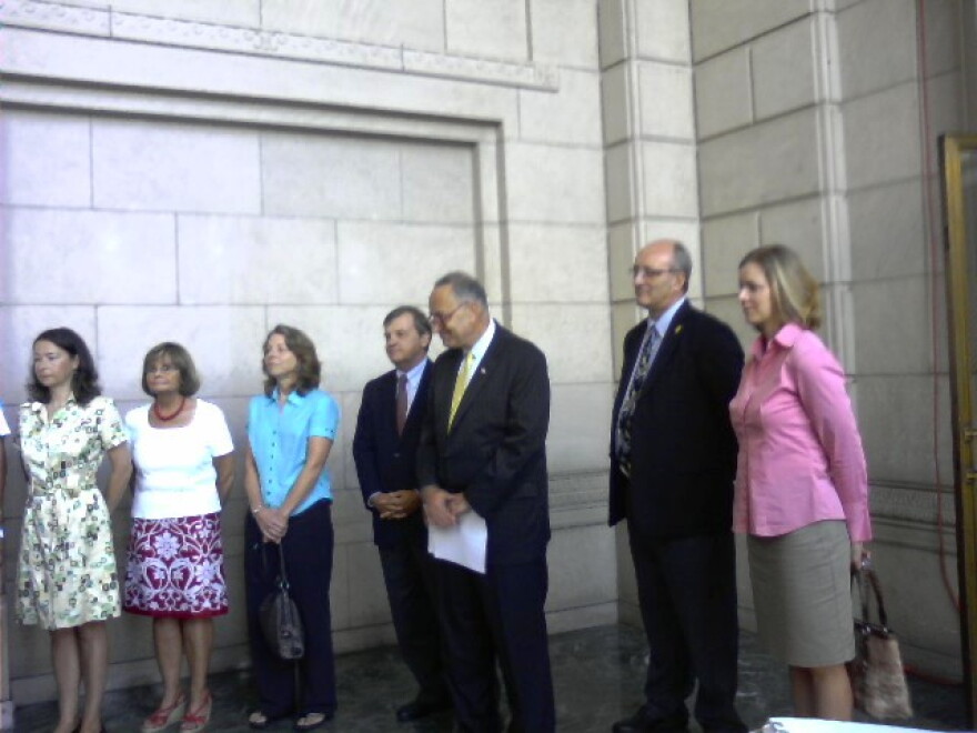 Senator Schumer appeared at the Family Justice in downtown Buffalo