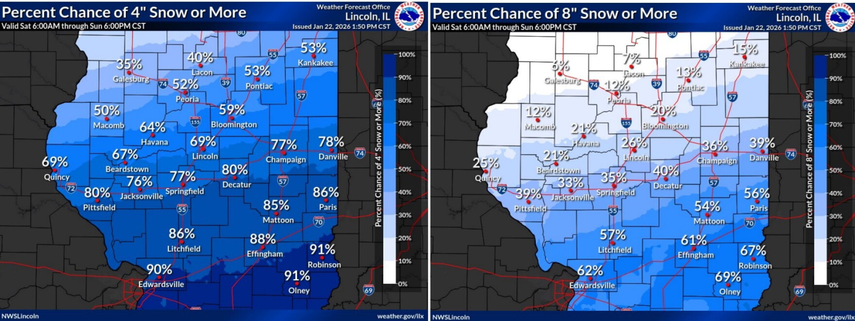 Bitter cold and snow ahead for central Illinois | NPR Illinois