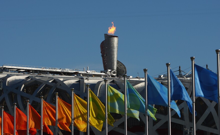 Beijing's Olympic flame was visible for miles from atop National Stadium during the 2008 games.