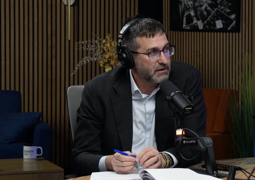Gov. Matt Meyer at the WHYY studio in Philadelphia on Oct. 29, 2026.