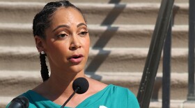 Democratic State Senate candidate Andrea Hunley said abortion is an economic issue as she spoke to reporters on Sept. 15, the day Indiana's near-total abortion ban took effect.