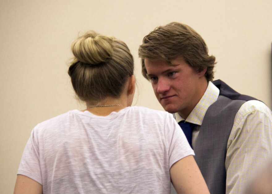 Zachary Klundt with his sister Kate Aly.