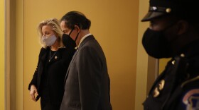 Rep. Jamie Raskin, D-Md., talks with Rep. Liz Cheney, R-Wy., following a vote by the House of Representatives at the U.S. Capitol on Tuesday.