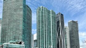 Buildings in downton Miami on Nov. 6, 2025. (Tom Hudson/WLRN)
