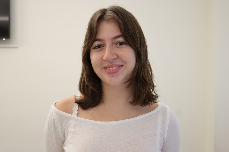 Charlotte McDaniel, of Chester, is studying politics at Keene State. Most of her conversations with friends are about politics, she said. But in other spaces on campus, she said people are not willing to broach the subject.
