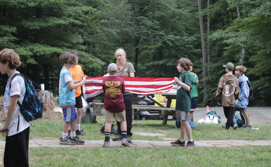 Scouts enjoying a week of activities at Camp Wakpominee