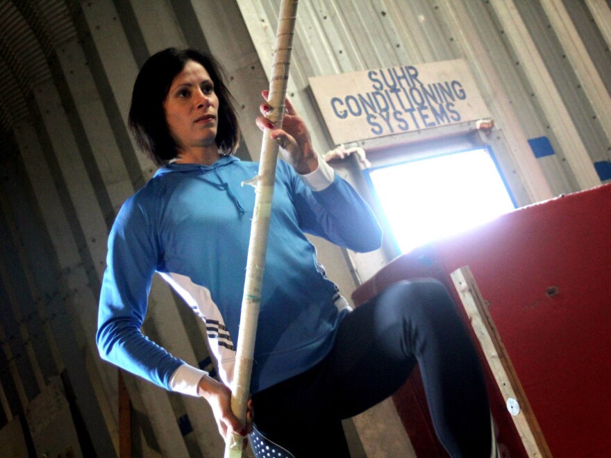 Silver medalist Jenn Suhr is the only American female pole vaulter to clear 16 feet in a jump.