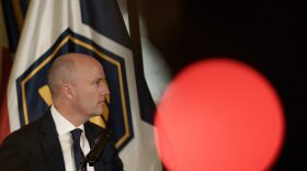 Gov. Spencer Cox speaks during a press conference at the Capitol in Salt Lake City on the final night of the legislative session, Friday, March 6, 2026.