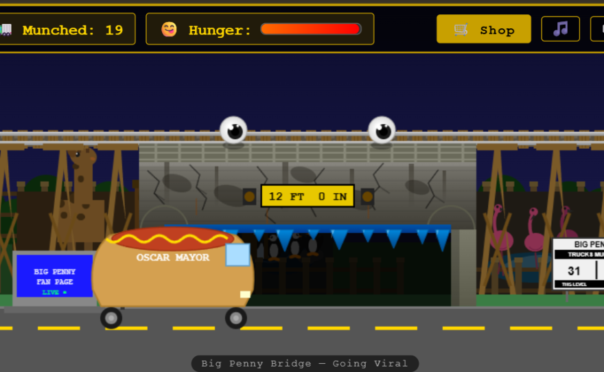 Oscar "Mayor" Hot Dog Truck in the Big Penny game