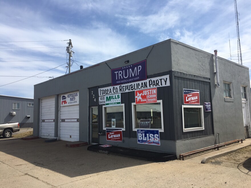 The GOP campaign headquarters for Itasca County, Minn., once was a place to go for oil changes. Now, it awaits its next life. Trump easily carried the county that former President Obama won twice.