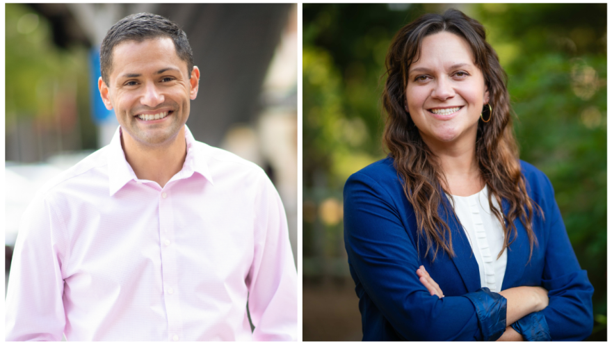Delegate Sam Rasoul (left) and Delegate-elect Lily Franklin