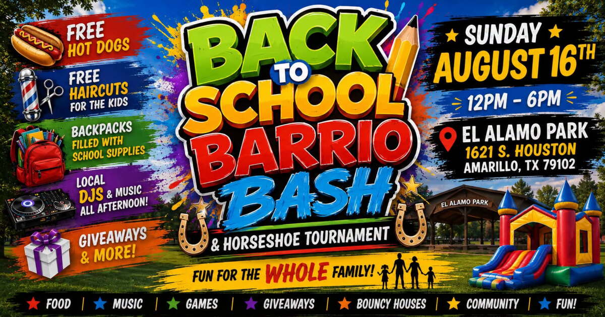 Haircuts, Horseshoes & Heroes: The 8th Annual Back-to-School Barrio Bash Returns THIS SUNDAY in Amarillo's El Alamo Park