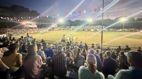 The view from the east side grandstands at the Cooper Rodeo on July 17, 2026.