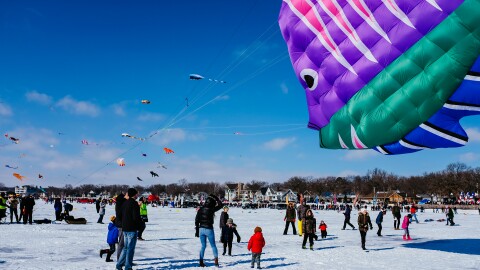 Clear Lake's annual Color the Wind Kite Festival had to be canceled this year due to thin ice.