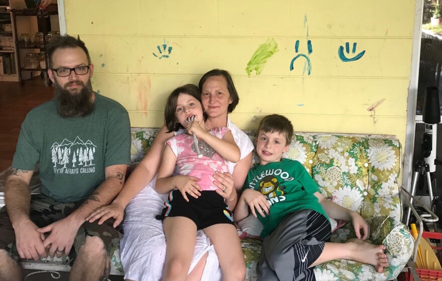 Coe-Gross said she tries to spend as much time as possible with her husband, Mike Gross, 40, and their two children, Addy Ray, 6, and Gabriel, 8. (Molly Chepenik/WUFT)