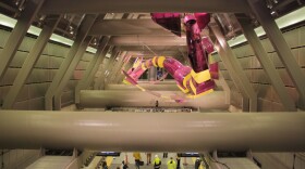 'Jet Kiss,' by Mike Ross at the Capitol Hill light rail station.