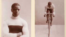 Photos of Marshall Major Taylor taken by French photographer Jules Beau around 1906.