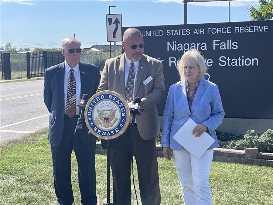 Officials are touting the $16 million in defense funding for Niagara Falls Air Reserve Station, which would build a new operations command center for the station's airfield.