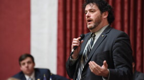 In this Feb. 27, 2017 file photo, Del. Mike Pushkin speaks on the House floor. Pushkin and other House Dems are calling for leadership to consider recreational marijuana as a new revenue stream for the state.