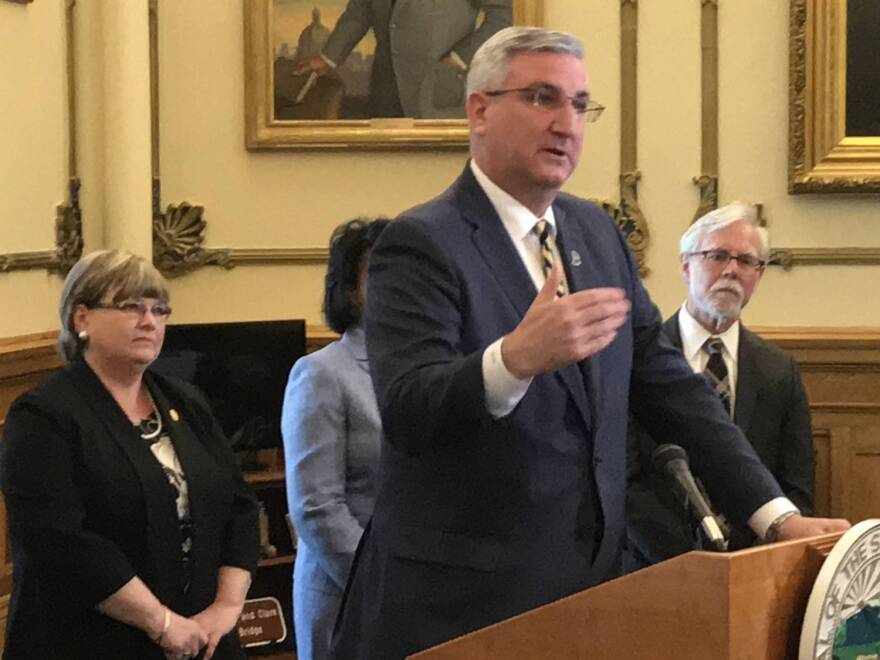 Gov. Eric Holcomb signed into law a bill to impose harsher penalties on drug dealers if a person overdoses and dies on those drugs.
