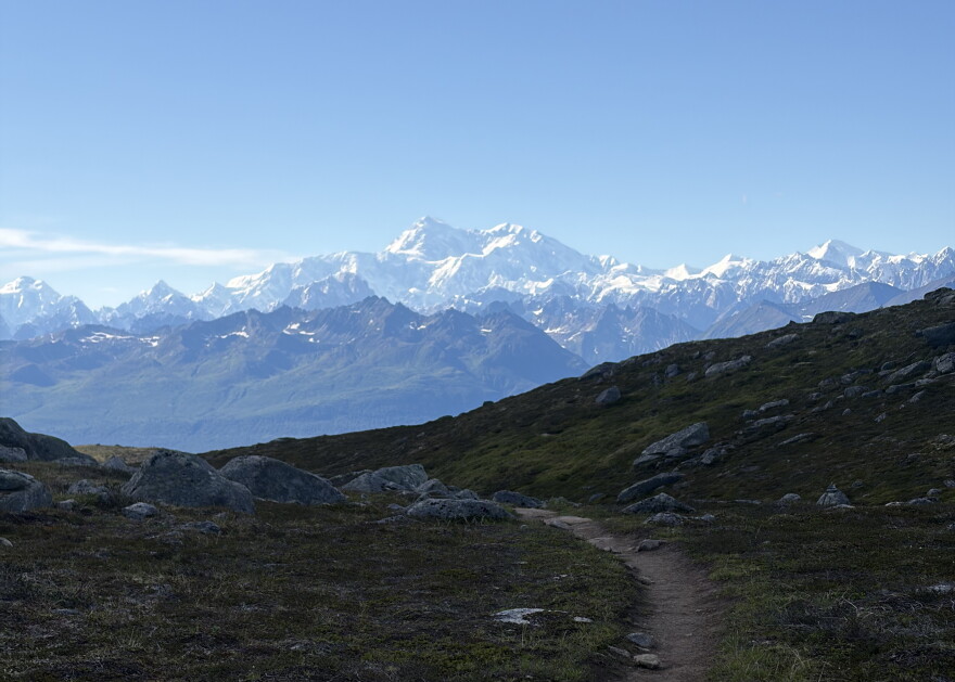 A view of Denali from Kesugi Ridge, part of the 500-mile Alaska Long Trail.