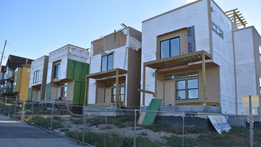 Homes are under construction near Fourth Street and Armstrong Avenue in Kansas City, Kansas, where the Unified Government is rewriting a decades-old zoning code, work that a new state law has accelerated.