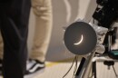 An image of the Eclipse projects onto a the sun funnel connected to the telescope