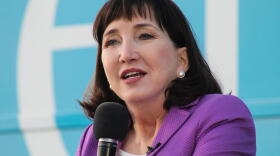 Jorgensen delivered her speech to a crowd of hundreds in Westfield.
