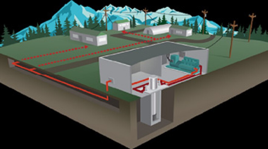 Rendering of microreactor power and heating system