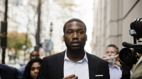 Rapper Meek Mill arrives at the criminal justice center in Philadelphia, Monday, Nov. 6, 2017. A Philadelphia judge has sentenced rapper Mill to two to four years in state prison for violating probation in a nearly decade-old gun and drug case. (Matt Rourke/AP)