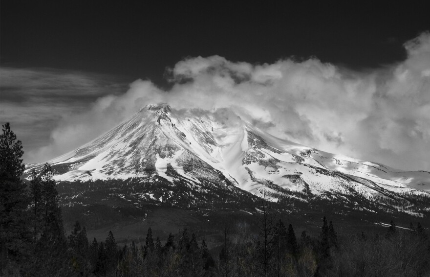 Mt. Shasta in the Clouds. Walt O'Brien. Archival inkjet print from digital.