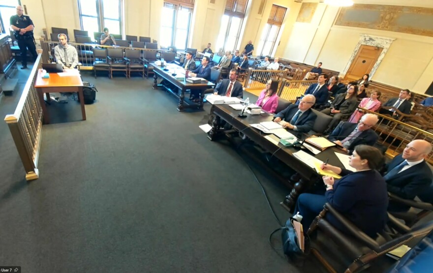 Lawyers for People for a Better Micron, far left, and lawyers for Onondaga County, the state Department of Environmental Conservation and Micron in Judge Thomas Marcelle's courtroom.