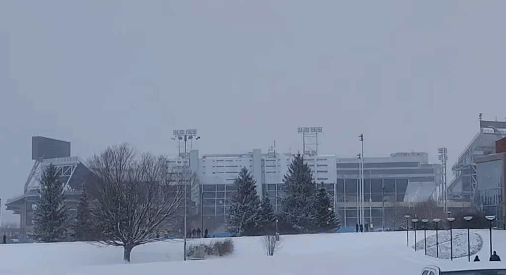 Watch as the press box at Penn State's Beaver Stadium is demolished on Jan. 4, 2025.