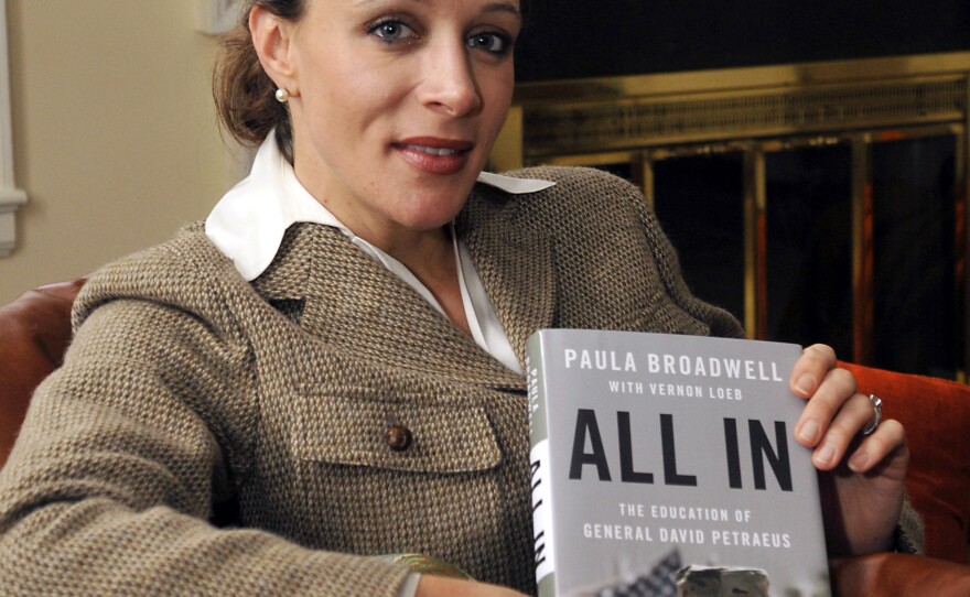 Paula Broadwell, with her book about David Petraeus.