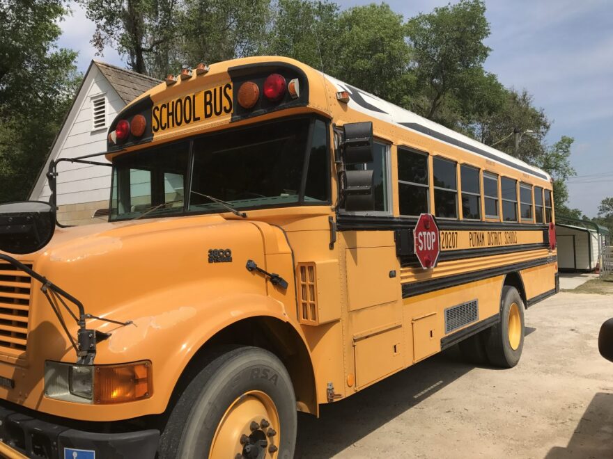 Due to cuts in funding for school buses in Putnam County, students who live within two miles of a school will have to find alternative methods of transportation. The change will go into effect starting in August for the 2017-2018 school year. (Amy Nelson/WUFT News)