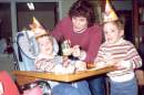 The author and his brother celebrate their fifth birthday in Danny's classroom in 1988. (Courtesy Brian Trapp) 