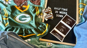 Courtney Newell shared a photo she took as she anticipated the birth of her daughter.