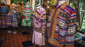 Vintage Seminole patchwork on display at the home of Patsy West, in Fort Lauderdale, Fla.