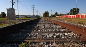 A railroad runs off into the distance