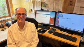 Dr. Scott Schiff-Slater sit at his desk.