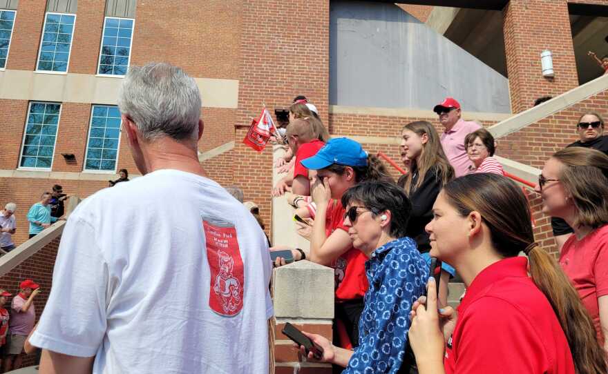 Several fans came out Tuesday and Wednesday to send NC State's women's and men's basketball teams off to the Final Four. NC State is the 11th school in NCAA Tournament history to have both teams playing at the same time.