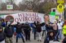 San Antonio organization Beat Aids is filled with exhilaration as music roars from the large speakers across the street during the 2025 MLK March in San Antonio.