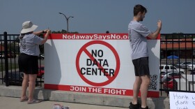 Concerned residents from around Missouri gathered in Maryville to oppose the proposed data center outside of Maryville.