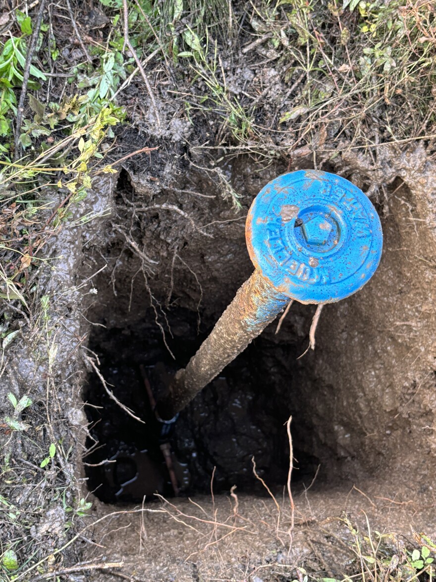 A pothole dug by Hibbing Public Utilities. The hole is roughly 2x2 feet and can be as dep as 8 feet