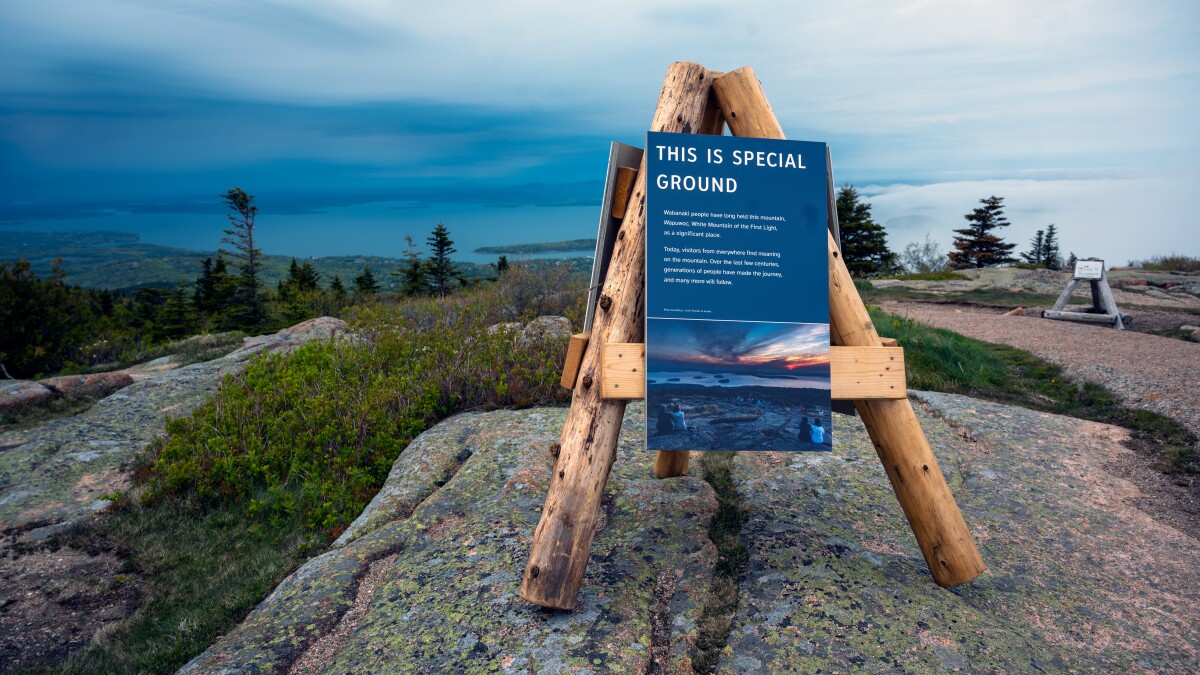 Educational signs in limbo at Acadia National Park