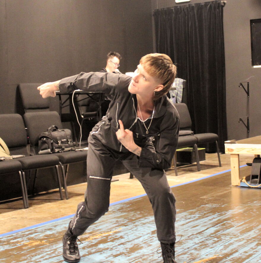 Amber McNew working out at the gym as Elisha Gray in 'Ahoy-Hoy.'
