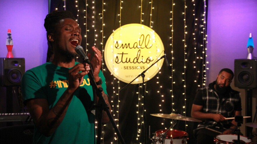 Jazz and soul singer Bashiri Asad performs in his Small Studios Session