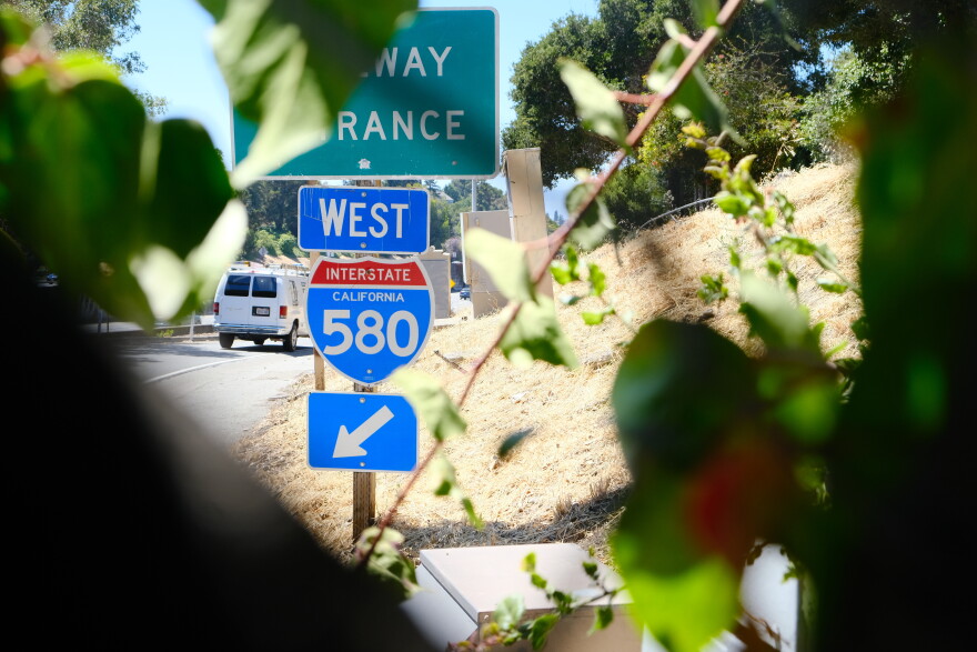 An Interstate 580 on-ramp at Excelsior Avenue in Oakland, an entrance to a stretch of the highway within Caltrans’ study area.