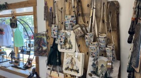 Display wall showing a variety of Bigfoot merchandise for customers.